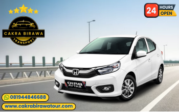 All New Brio Warna Putih, Salah Satu pilihan Armada dari sewa mobil malang Cakra Birawa Tour